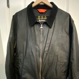 Barbour Advection Waxed Jacket, Black, Size XL